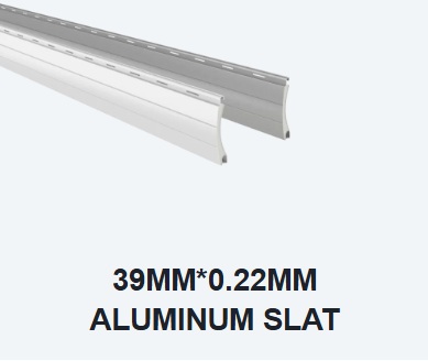 Aluminijumska lamela 39 mm × 0,22 mm